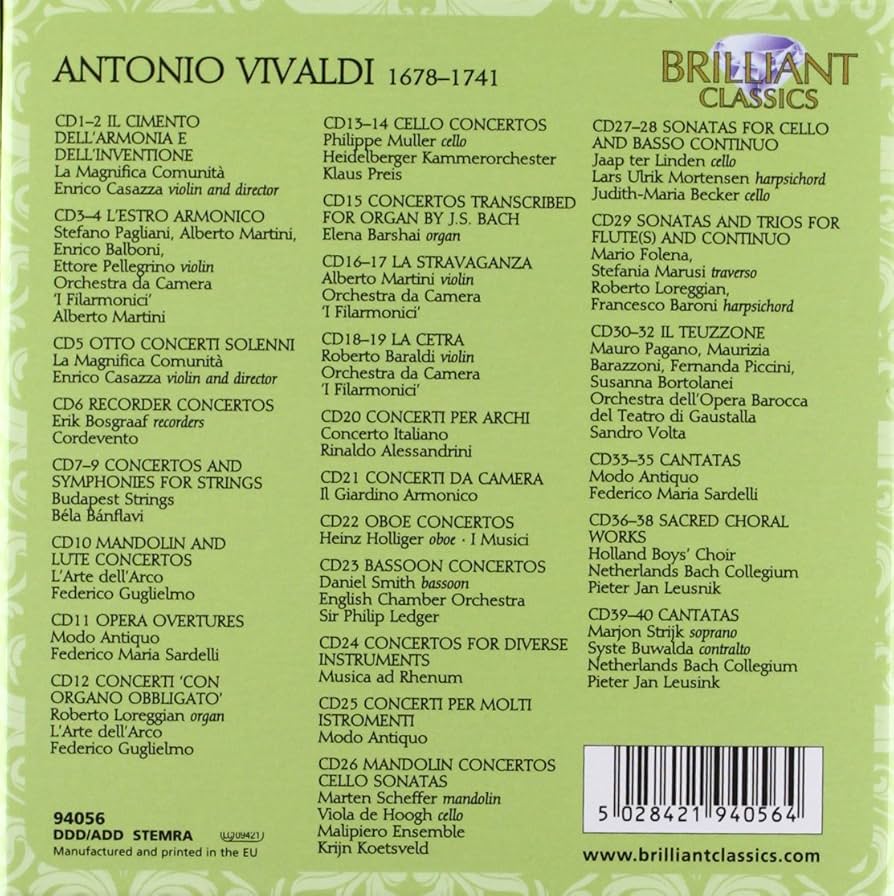 Amazon.co.jp: Vivaldi Edition =box=: ミュージック